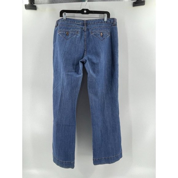 Bill Blass Mid Rise Medium Wash Straight Leg Button Pockets Denim Jeans Size 14 - Picture 4 of 16